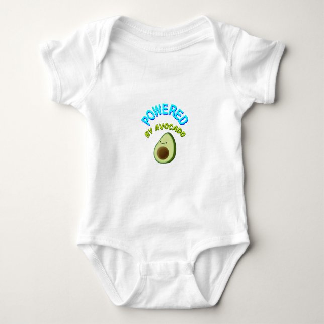 Powered By Avocado Baby Bodysuit (Front)
