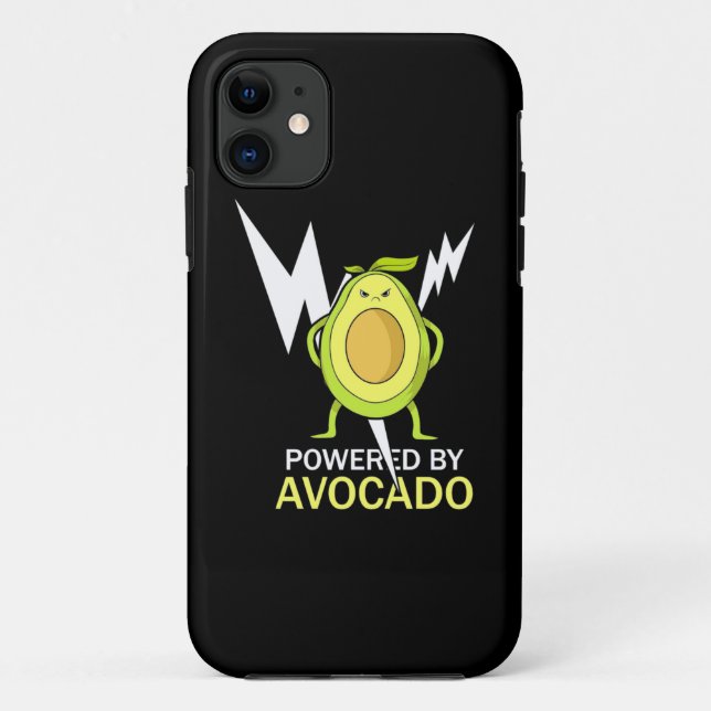 Powered By Avocado Case-Mate iPhone Case (Back)