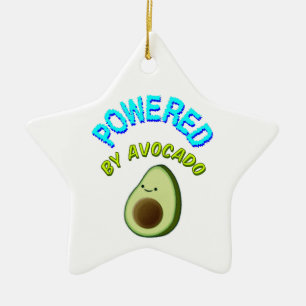 Powered By Avocado Ceramic Ornament