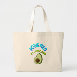 Powered By Avocado Large Tote Bag