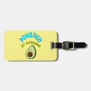 Powered By Avocado Luggage Tag
