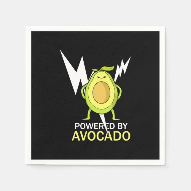 Powered By Avocado Napkin (Front)