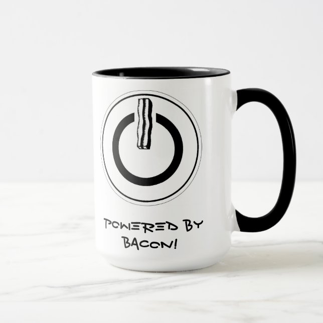 Powered by BACON! Mug (Right)