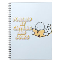 Powered by Caffeine and Books Notebook
