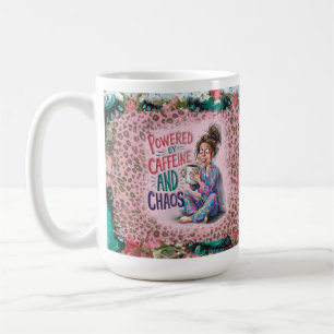 Powered by Caffeine & Chaos Mum Mug