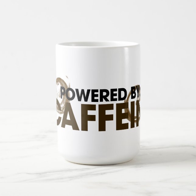 Powered by Caffeine Coffee Mug (Center)