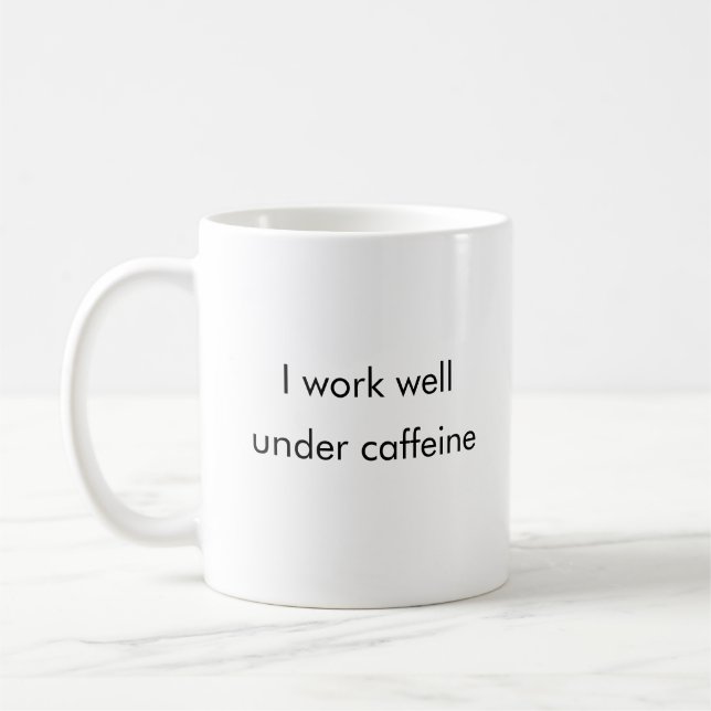 Powered by Caffeine – Productivity Mug (Left)