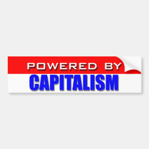 Powered By Capitalism Bumper Sticker