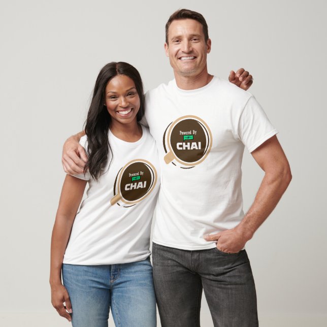 Powered By Chai Tee: funny chai humour  T-Shirt (Unisex)