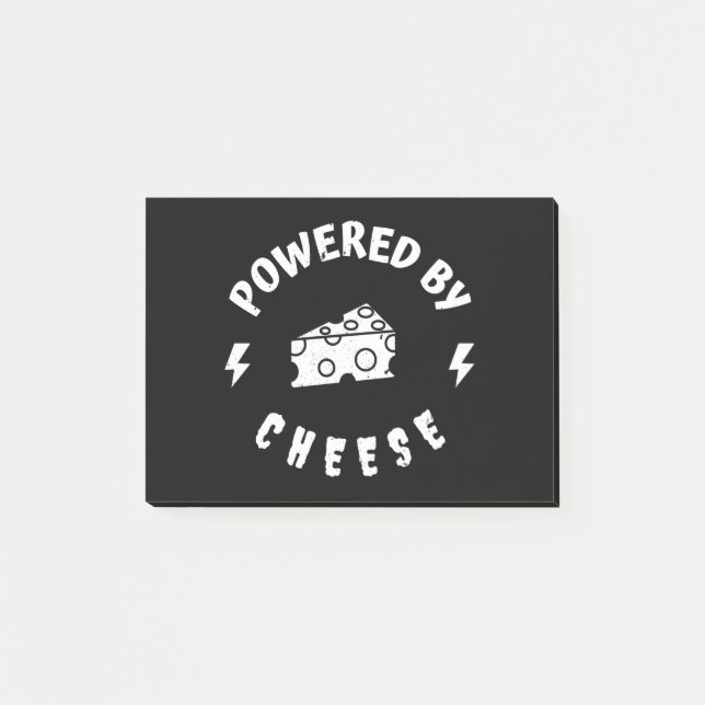 Powered By Cheese Post-it Notes (Front)