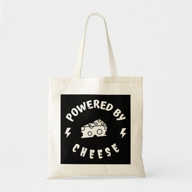Powered By Cheese Tote Bag (Front)