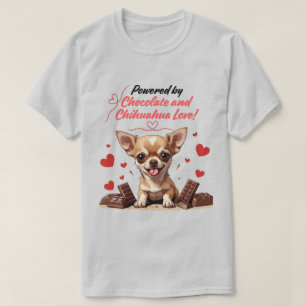 Powered by Chocolate and Chihuahua Love T-Shirt