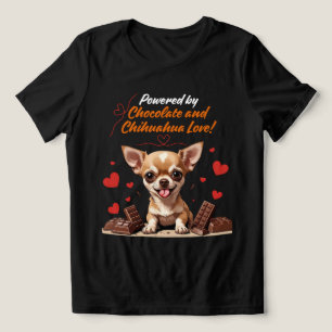Powered by Chocolate and Chihuahua Love Tri-Blend Shirt