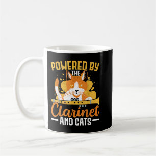 Powered By Clarinet And Cats Clarinetist Musician Coffee Mug