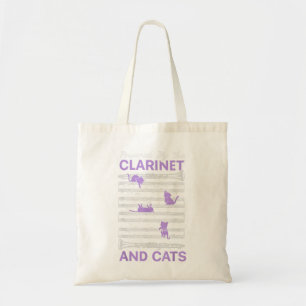 Powered By Clarinet And Cats Kitty Lover Musician2 Tote Bag