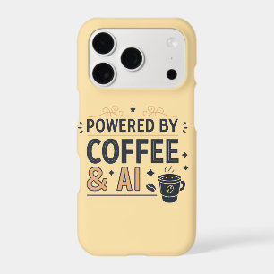 Powered by Coffee & AI Retro Tech Vector