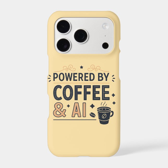 Powered by Coffee & AI Retro Tech Vector (Back)