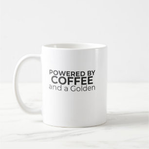 Powered by Coffee and a Golden Retriever Coffee Mug