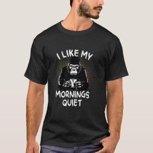 Powered by Coffee and Chaos Funny Gorilla T-Shirt