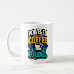 Powered By Coffee And Padel Retro Sports Mug