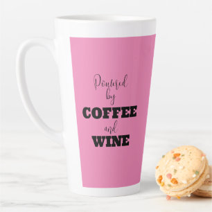 POWERED BY COFFEE AND WINE Latte Mug
