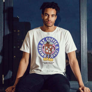 Powered by Coffee & Chaos Funny Humour Tee