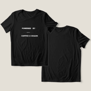 Powered by Coffee & Chaos-Women’s Solid Black Tri-Blend Shirt