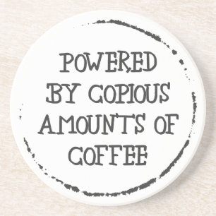 Powered By Coffee Coaster