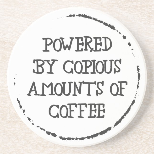 Powered By Coffee Coaster (Front)