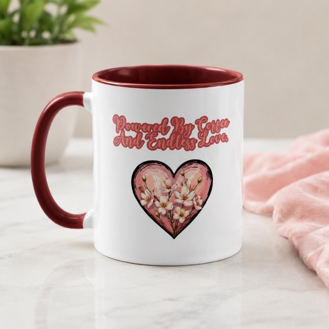 Powered By Coffee & Endless Love Mum Life Mug (Creator Uploaded)