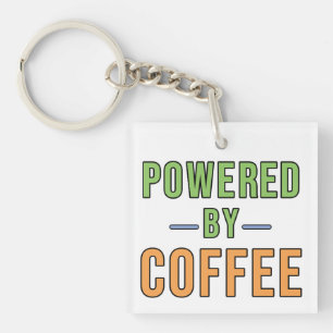 Powered by Coffee Key Ring