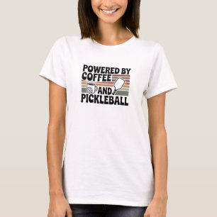 Powered by Coffee & Pickleball - Retro Sport T-Shirt