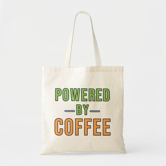 Powered by Coffee Tote Bag (Front)