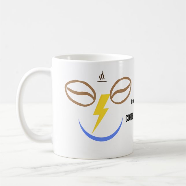 Powered by Coffee & Voltage – Funny Electrician  Mug (Left)