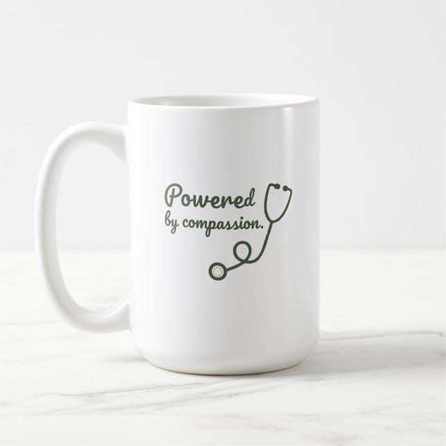 Powered by Compassion Mug (Left)