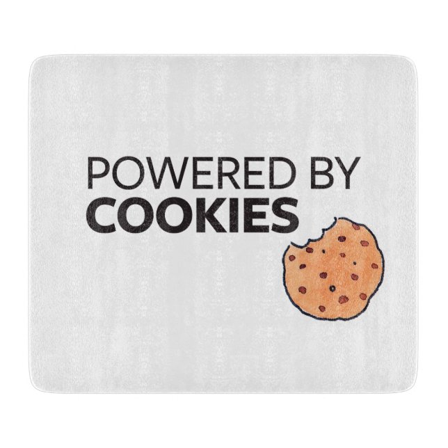 Powered by Cookies Cutting Board (Front)