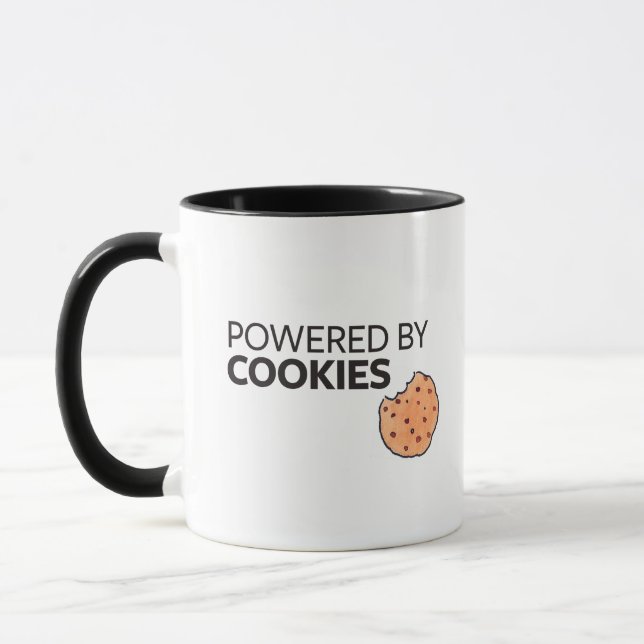 Powered by Cookies Mug (Left)