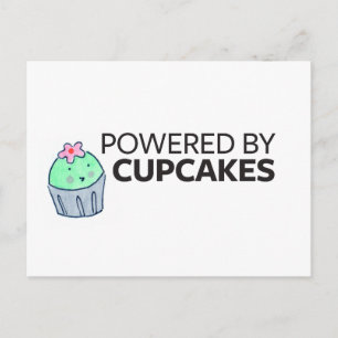 Powered by Cupcakes Postcard