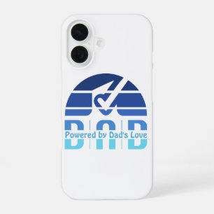 Powered by Dad's Love: Making Memories with Hugs iPhone 16 Case