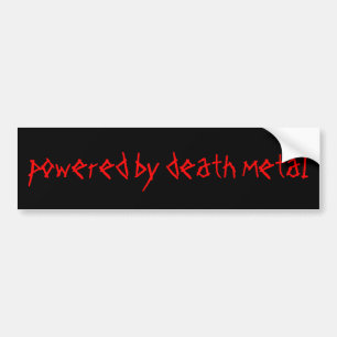 powered by death metal bumper sticker