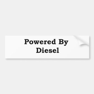 Powered By Diesel Bumper Sticker