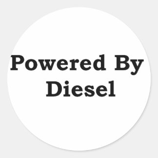 Powered By Diesel Classic Round Sticker