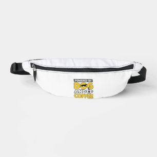 Powered By Dog And Coffee Vintage Shirt Design_1 Bum Bags