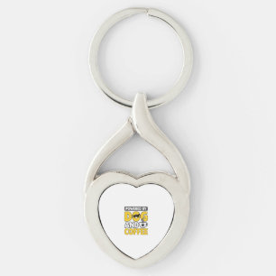 Powered By Dog And Coffee Vintage Shirt Design_1 Key Ring