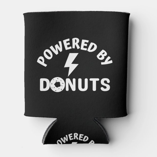 powered by doughnuts can cooler (Front)