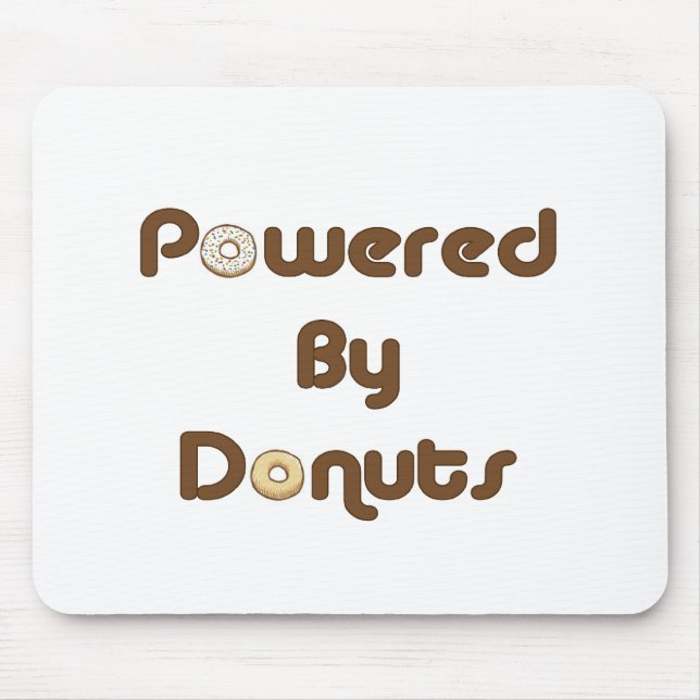Powered By Doughnuts Mouse Pad (Front)
