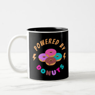 Powered By Doughnuts Two-Tone Coffee Mug
