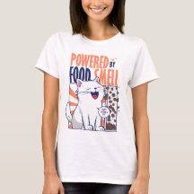 Powered by Food Smell | Funny Cat Design
