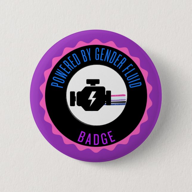 Powered by gender fluid badge (Front)