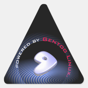 Powered by GENTOO LINUX Logo Triangle Sticker